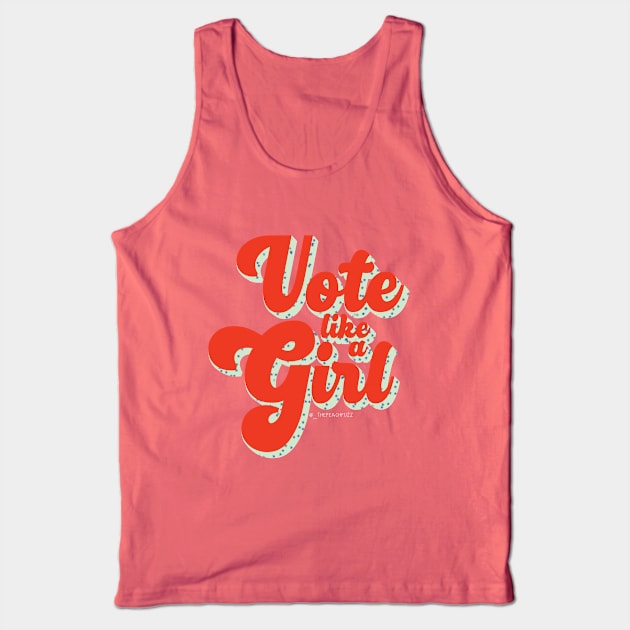 Vote Like A Girl (Red/Blue) - The Peach Fuzz Tank Top by ThePeachFuzz